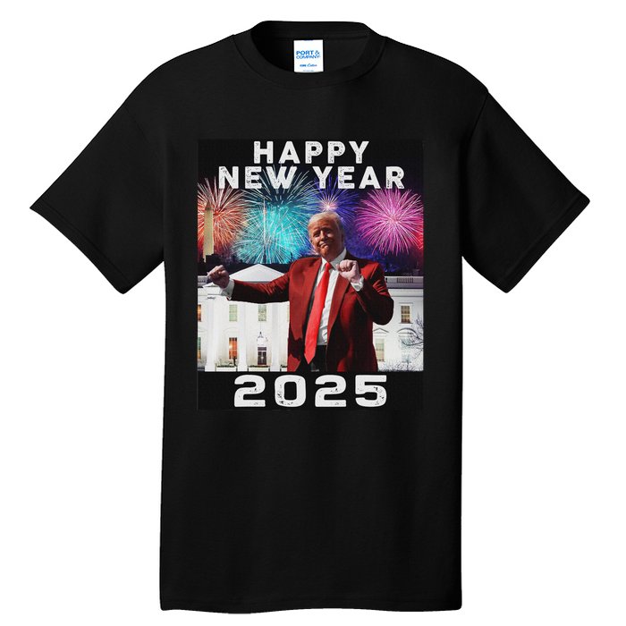 Happy New Year 2025 Boy Girl Funny Trump Tall T-Shirt