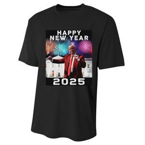 Happy New Year 2025 Boy Girl Funny Trump Performance Sprint T-Shirt