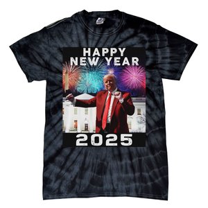 Happy New Year 2025 Boy Girl Funny Trump Tie-Dye T-Shirt