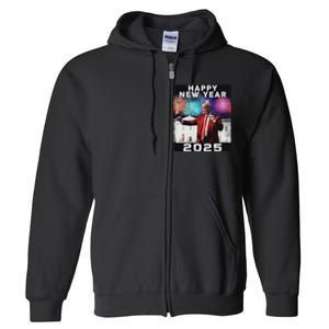 Happy New Year 2025 Boy Girl Funny Trump Full Zip Hoodie