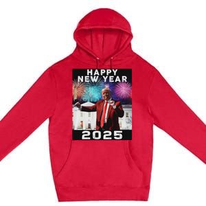 Happy New Year 2025 Boy Girl Funny Trump Premium Pullover Hoodie