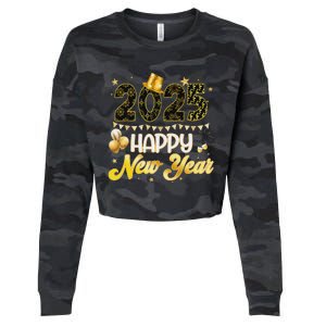 Happy New Year Party 2025 Ballon Family Matching Cropped Pullover Crew