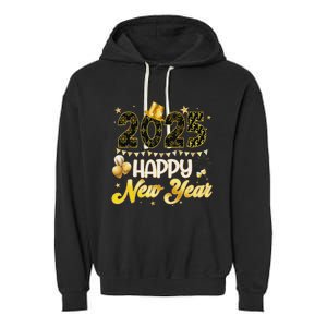 Happy New Year Party 2025 Ballon Family Matching Garment-Dyed Fleece Hoodie