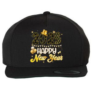 Happy New Year Party 2025 Ballon Family Matching Wool Snapback Cap