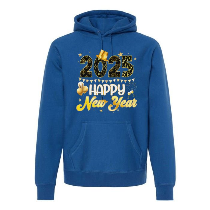 Happy New Year Party 2025 Ballon Family Matching Premium Hoodie