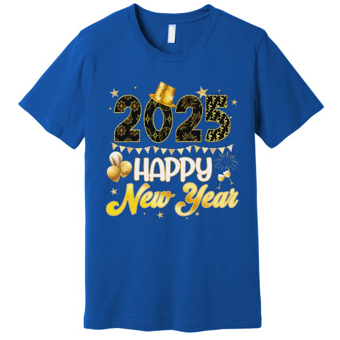 Happy New Year Party 2025 Ballon Family Matching Premium T-Shirt