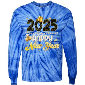 Happy New Year Party 2025 Ballon Family Matching Tie-Dye Long Sleeve Shirt