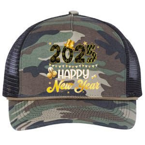 Happy New Year Party 2025 Ballon Family Matching Retro Rope Trucker Hat Cap