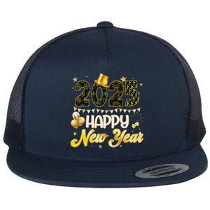 Happy New Year Party 2025 Ballon Family Matching Flat Bill Trucker Hat