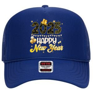 Happy New Year Party 2025 Ballon Family Matching High Crown Mesh Back Trucker Hat