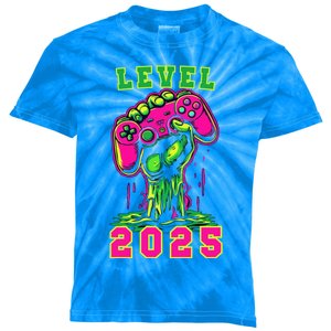 Happy New Year Level 2025 New Years Gaming Colorful Retro Cool Gift Kids Tie-Dye T-Shirt