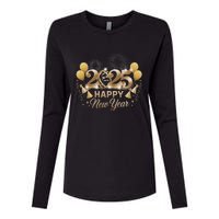 Happy New Year Party 2025 Family Matching Womens Cotton Relaxed Long Sleeve T-Shirt