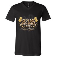 Happy New Year Party 2025 Family Matching V-Neck T-Shirt