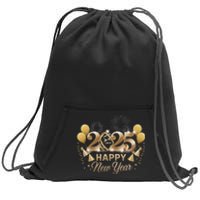 Happy New Year Party 2025 Family Matching Sweatshirt Cinch Pack Bag