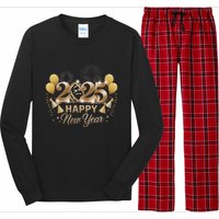 Happy New Year Party 2025 Family Matching Long Sleeve Pajama Set