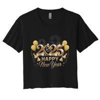 Happy New Year Party 2025 Family Matching Women's Crop Top Tee