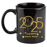 Happy New Year Party 2025 Family Matching Fireworks 11oz C Handle Ceramic Mug