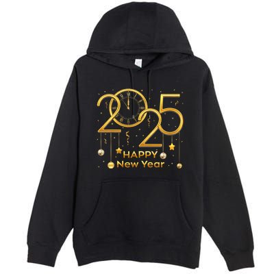 Happy New Year Party 2025 Family Matching Fireworks Premium Pullover Hoodie