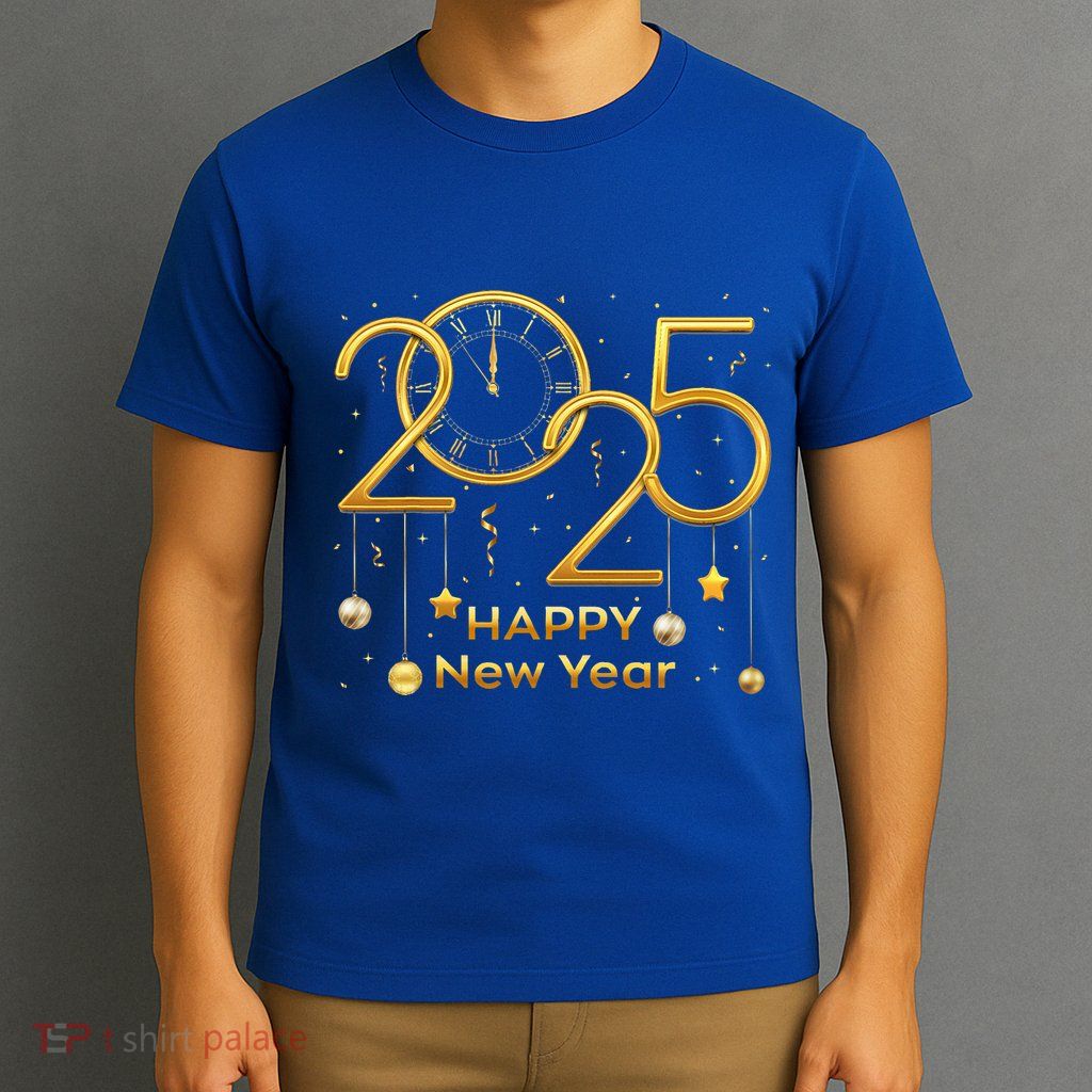 Happy New Year Party 2025 Family Matching Fireworks T-Shirt
