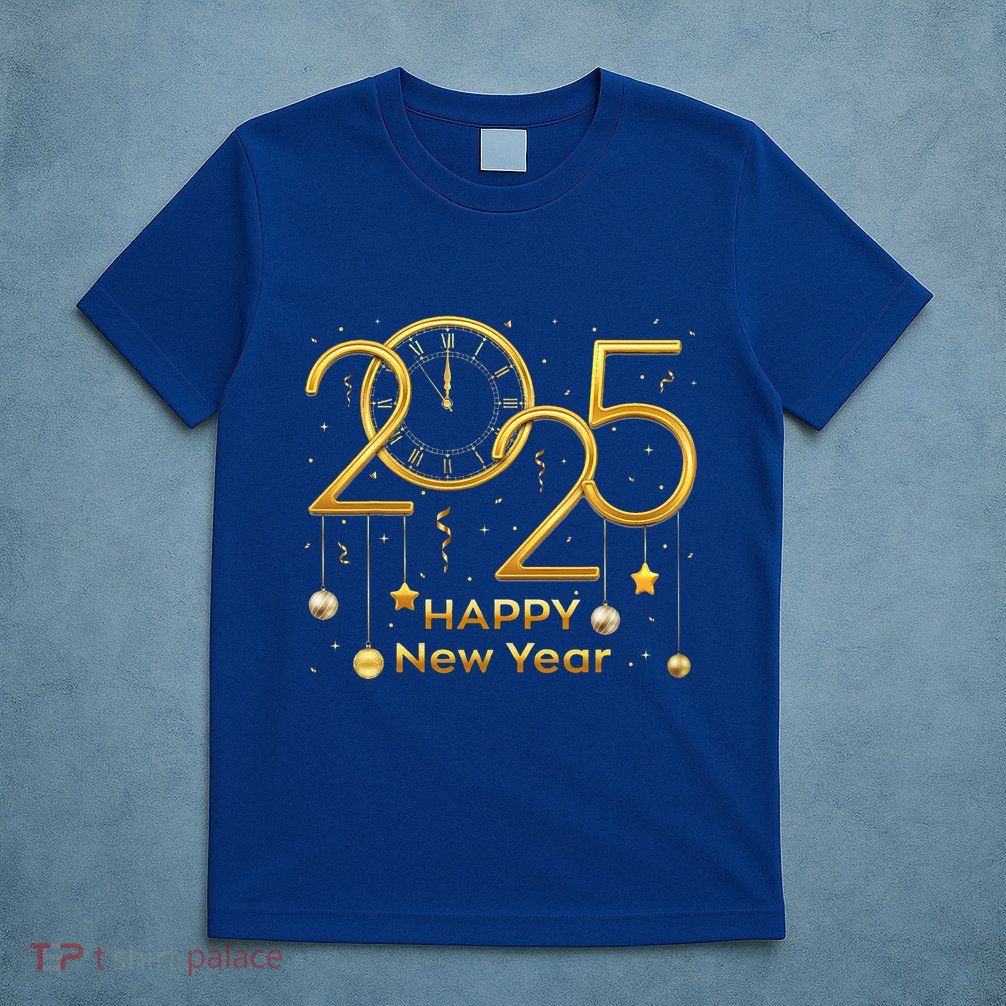 Happy New Year Party 2025 Family Matching Fireworks T-Shirt