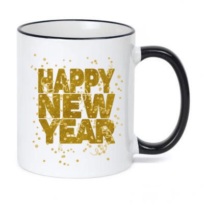 Happy New Year Nye Party Gift Funny New Years Eve Confetti Gift 11oz Black Color Changing Mug