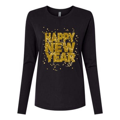 Happy New Year Nye Party Gift Funny New Years Eve Confetti Gift Womens Cotton Relaxed Long Sleeve T-Shirt