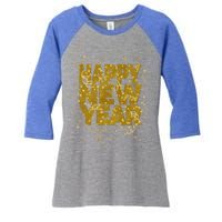 Happy New Year Nye Party Gift Funny New Years Eve Confetti Gift Women's Tri-Blend 3/4-Sleeve Raglan Shirt