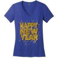 Happy New Year Nye Party Gift Funny New Years Eve Confetti Gift Women's V-Neck T-Shirt