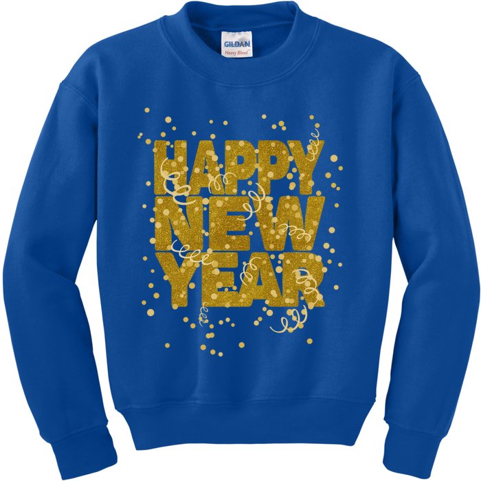 Happy New Year Nye Party Gift Funny New Years Eve Confetti Gift Kids Sweatshirt