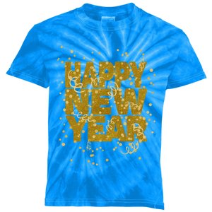 Happy New Year Nye Party Gift Funny New Years Eve Confetti Gift Kids Tie-Dye T-Shirt