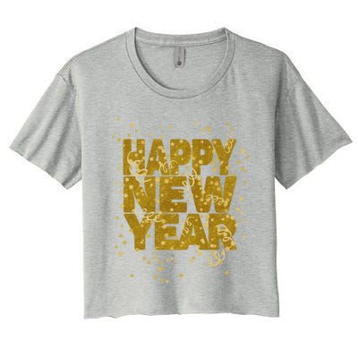 Happy New Year Nye Party Gift Funny New Years Eve Confetti Gift Women's Crop Top Tee