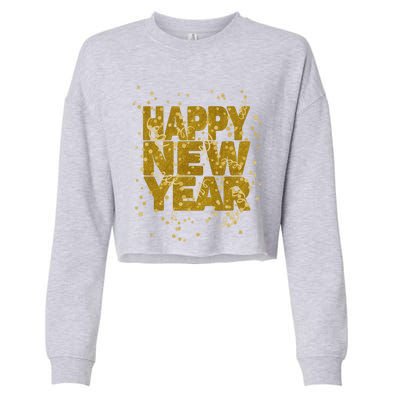 Happy New Year Nye Party Gift Funny New Years Eve Confetti Gift Cropped Pullover Crew