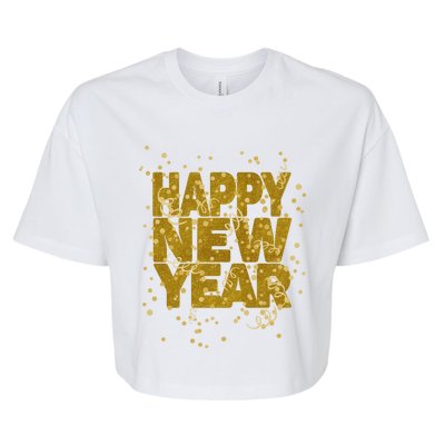 Happy New Year Nye Party Gift Funny New Years Eve Confetti Gift Bella+Canvas Jersey Crop Tee