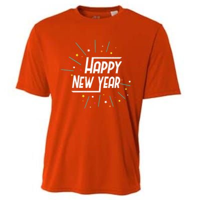 Happy New Year Fireworks Gift Funny Gift Cooling Performance Crew T-Shirt