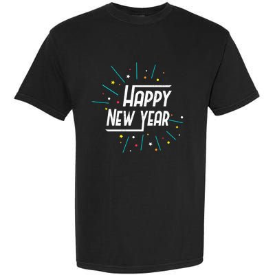 Happy New Year Fireworks Gift Funny Gift Garment-Dyed Heavyweight T-Shirt