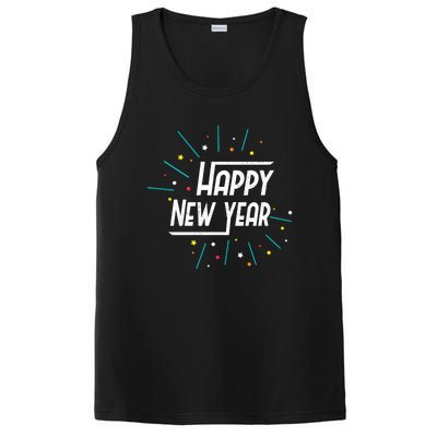 Happy New Year Fireworks Gift Funny Gift PosiCharge Competitor Tank