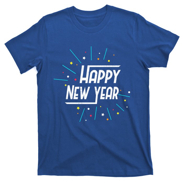 Happy New Year Fireworks Gift Funny Gift T-Shirt