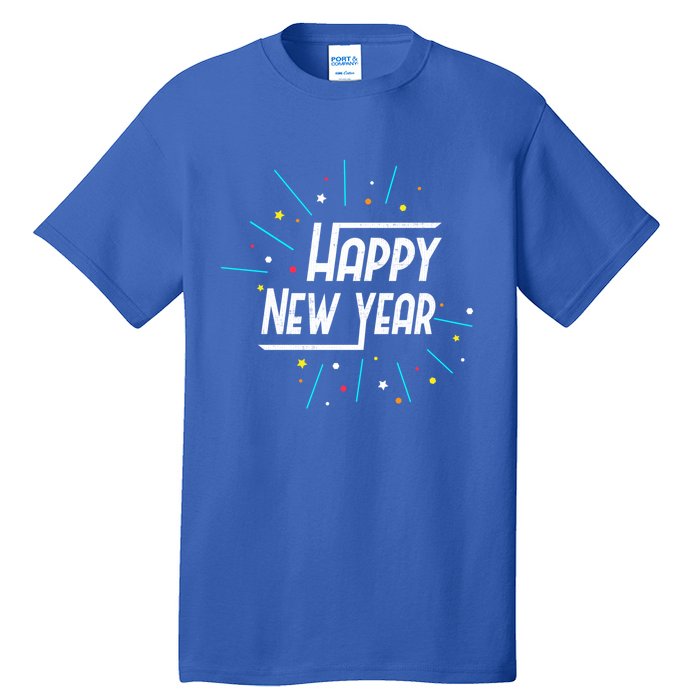 Happy New Year Fireworks Gift Funny Gift Tall T-Shirt