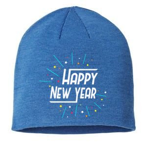 Happy New Year Fireworks Gift Funny Gift Sustainable Beanie