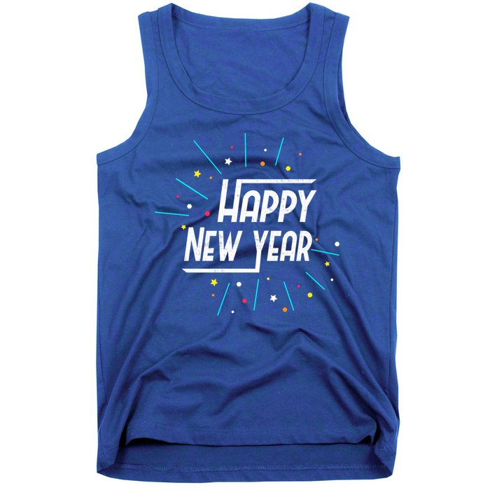 Happy New Year Fireworks Gift Funny Gift Tank Top