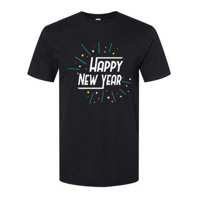 Happy New Year Fireworks Gift Funny Gift Softstyle CVC T-Shirt