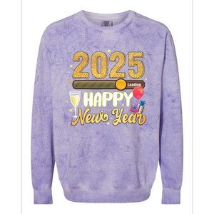 Happy New Year 2025 Loading New Year Decoration 2025 Gift Colorblast Crewneck Sweatshirt