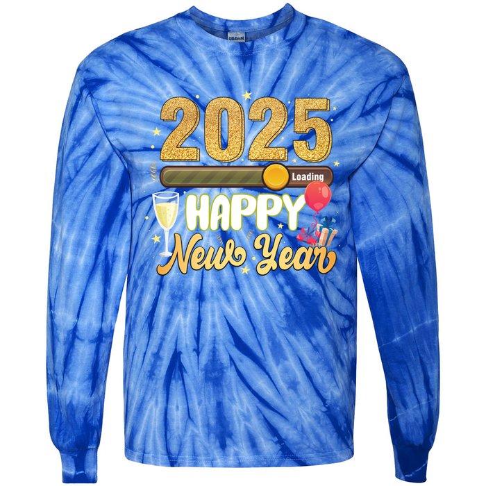 Happy New Year 2025 Loading New Year Decoration 2025 Gift Tie-Dye Long Sleeve Shirt