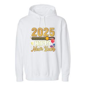 Happy New Year 2025 Loading New Year Decoration 2025 Gift Garment-Dyed Fleece Hoodie