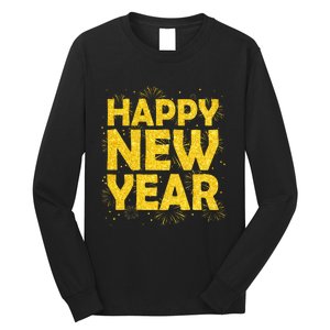 Happy New Year Nye Party 2024 Funny New Years Eve Confetti Long Sleeve Shirt