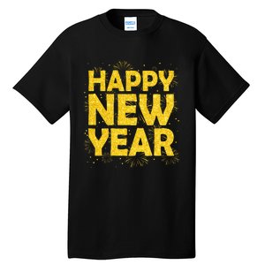 Happy New Year Nye Party 2024 Funny New Years Eve Confetti Tall T-Shirt