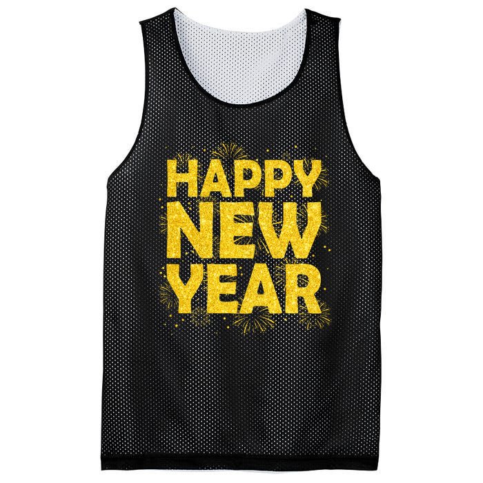 Happy New Year Nye Party 2024 Funny New Years Eve Confetti Mesh Reversible Basketball Jersey Tank