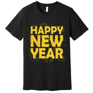 Happy New Year Nye Party 2024 Funny New Years Eve Confetti Premium T-Shirt