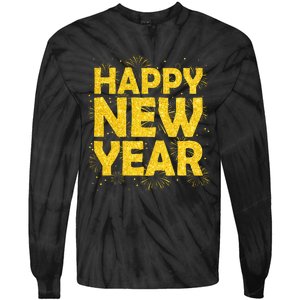 Happy New Year Nye Party 2024 Funny New Years Eve Confetti Tie-Dye Long Sleeve Shirt