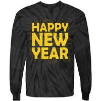 Happy New Year Nye Party 2024 Funny New Years Eve Confetti Tie-Dye Long Sleeve Shirt